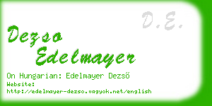 dezso edelmayer business card
